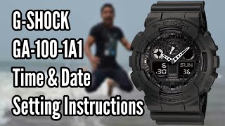 How To Set Time on G-Shock GA-100 Watch | Watch Repair Channel - YouTube