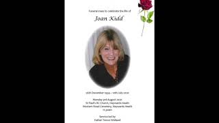 Funeral of Joan Kidd - 3rd August 2020