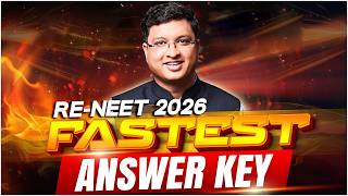 RE-NEET 2026 FASTEST ANSWER KEY LIVE at 5:45 PM on 21st JUNE🔥 || NV SIR NEET #neet2026 #nvsir