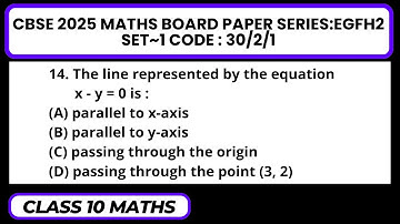 The line represented by the equation  x - y = 0  is :