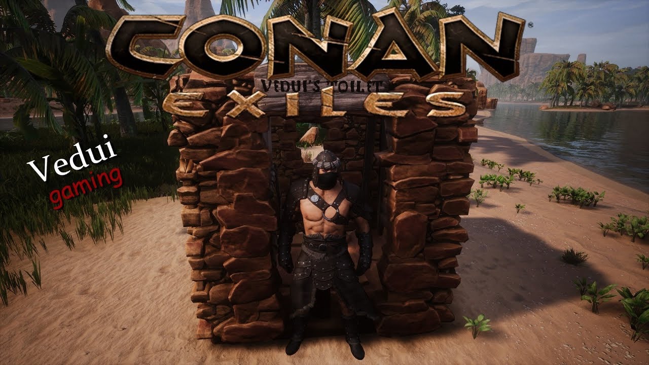 Conan Exiles Building and exploring, making an elevator? Let's Play