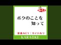 ボクのことを知って (カラオケ) (原曲歌手:Chara)