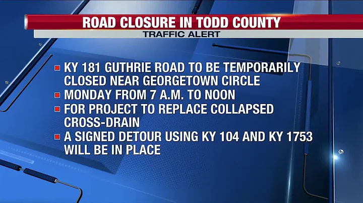 Todd County road set for temporary closure
