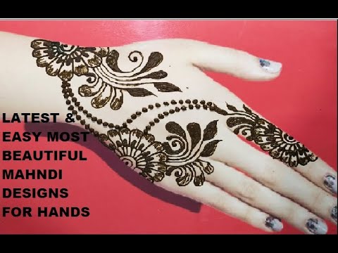 latest and easy mehandi design, aasaan mehandi ka design, arabic ...