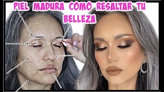 MAQUILLAJE CLASICO FAVORECEDOR A PIEL MADURA/COMO OCULTAR LA FLACIDEZ DE TUS OJOS