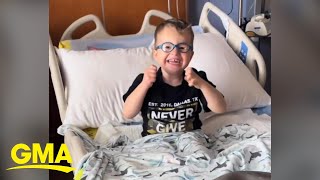 Boy Fighting Relapsed Leukemia Has The Most Adorable Reaction To New Wagon L Gma