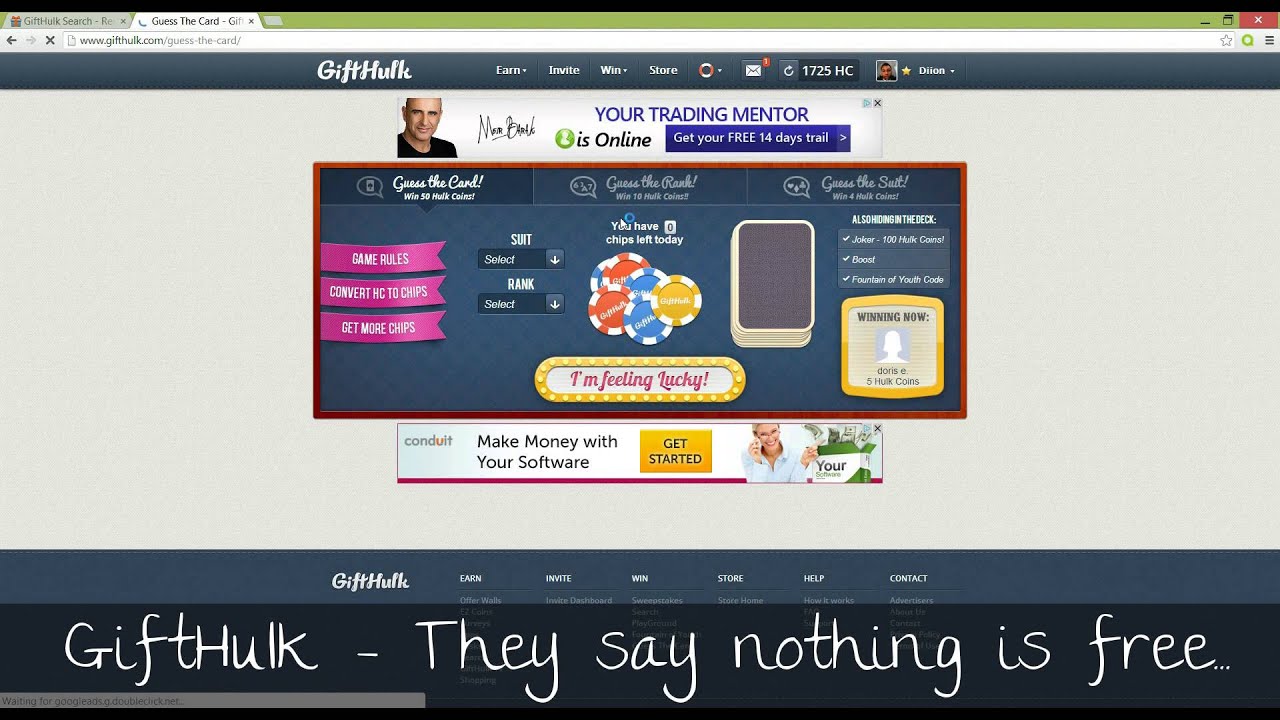 GiftHulk - They Say nothing is free [Tour]