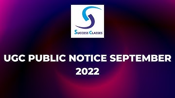 UGC Public Notice September 2022 | Gaurav Soin