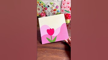 Easy Acrylic Canvas Painting 🧿🩷 #shorts #youtubepartner #creativeart #satisfying #canvaspainting