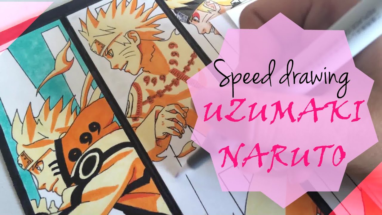 Speed drawing Naruto Uzumaki Evolution with Copics YouTube