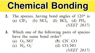 Chemical Bonding Class 11 One Shot | Repeated MCQ |  NEET 2025 Preparation