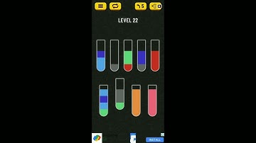 Water Sort Puzzle || Level 22 || Walkthrough  IOS   Android