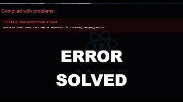 Fix React Web Vitals Module Not Found Error - Easy Solution 🔧