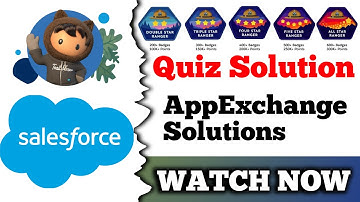AppExchange Solutions | Salesforce Trailhead | Quiz Solution