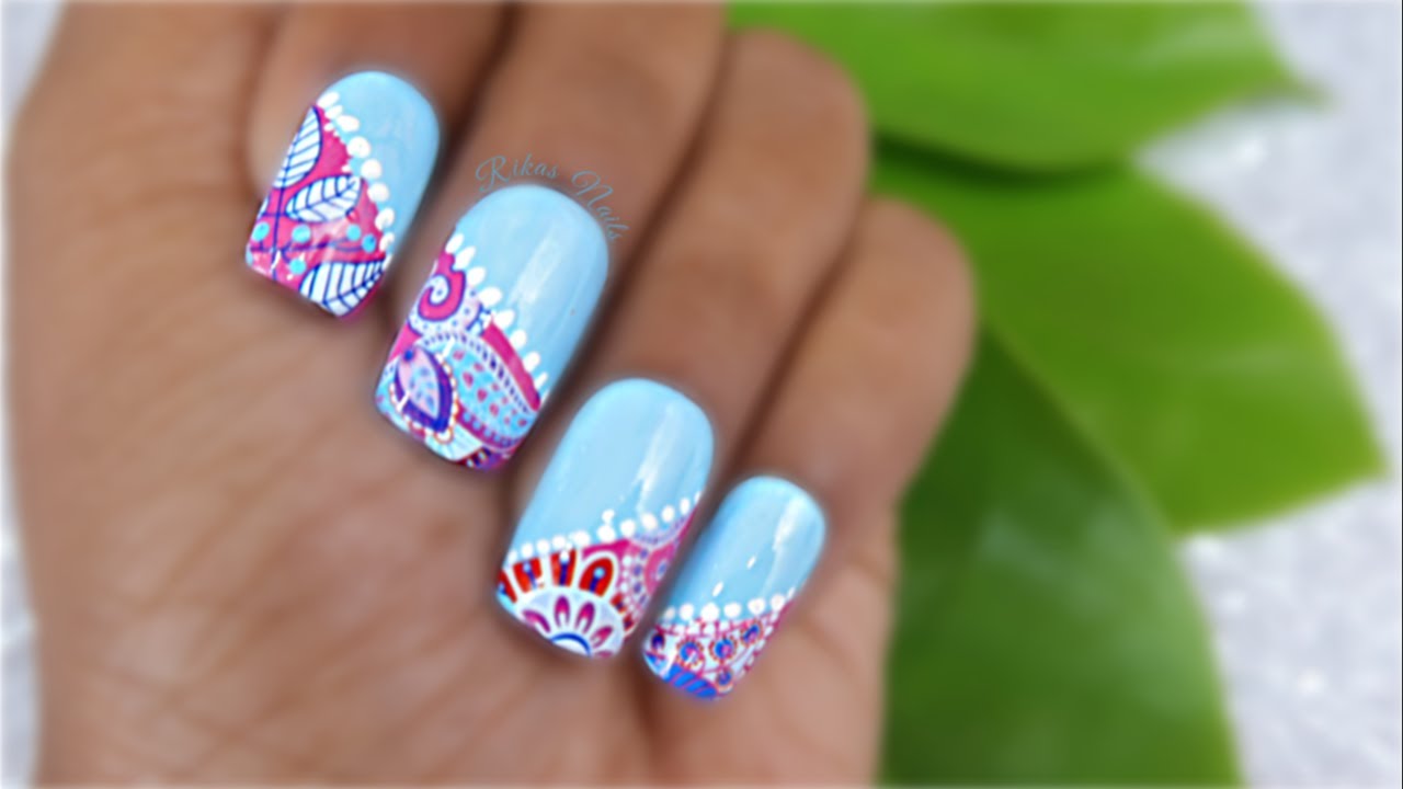 Easy lace Nails Using Water Transfer Sticker💅💃 Unique Nail Ideas YouTube