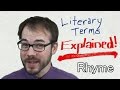 Rhyme literary terms explained