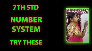 7th std | Term 3 | Number system | Try these | Page no. 1