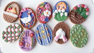 Famous 🐣10 EASTER EGG COOKIES~Satisfying Cookie Decorating with Royal Icing~Sugar Cookies~flower piping Net Worth