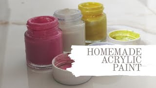 How to make acrylic paint from home || Homemade paint