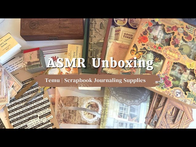 ASMR] Unboxing Scrapbook Journaling Supplies, Paper and Stickers, Temu  Haul