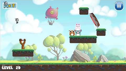 Knockdown : Slingshot king | Stickman Knock Down Lvl 19-32 | Android Gameplay | FrictionGames