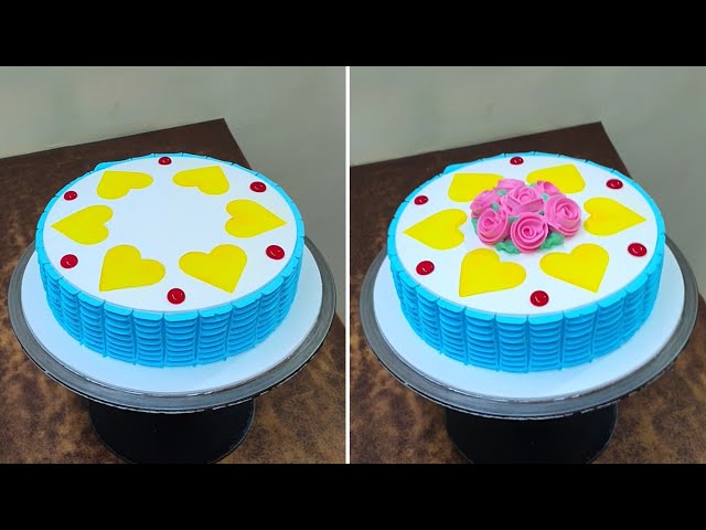 Simple & Easy Pineapple Cake | Mini Heart Cake Design | New Cake Design | Birthday Cake Design class=