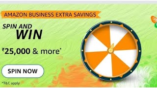 Amazon Business Extra Savings Spin And Win Answers Today | Amazon Quiz Answers Today l 19 Jan. 2022