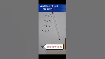 Amazing trick for addition of unit Fraction || #youtubeshorts #math #additiontricks