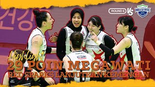 Highlight Poin Megawati Hangestri Red Sparks vs Hyundai Hillstate Ronde 6 V-League 2023-2024 I Away