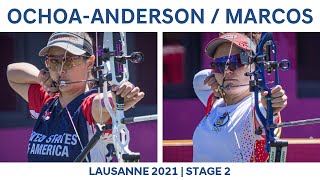 Linda Ochoa-Anderson V Andrea Marcos Compound Women Semi Lausanne 2021 Hyundai Archery World Cup