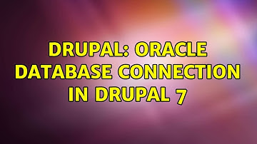 Drupal: Oracle database connection in drupal 7