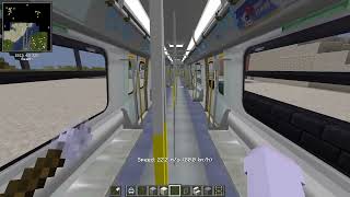 Taking a West Hazel Line train to Seaside Main Station | Sandbox Railways (minecraft)