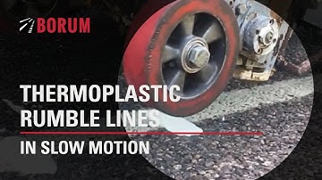 Thermoplastic RUMBLE LINES in SLOW MOTION