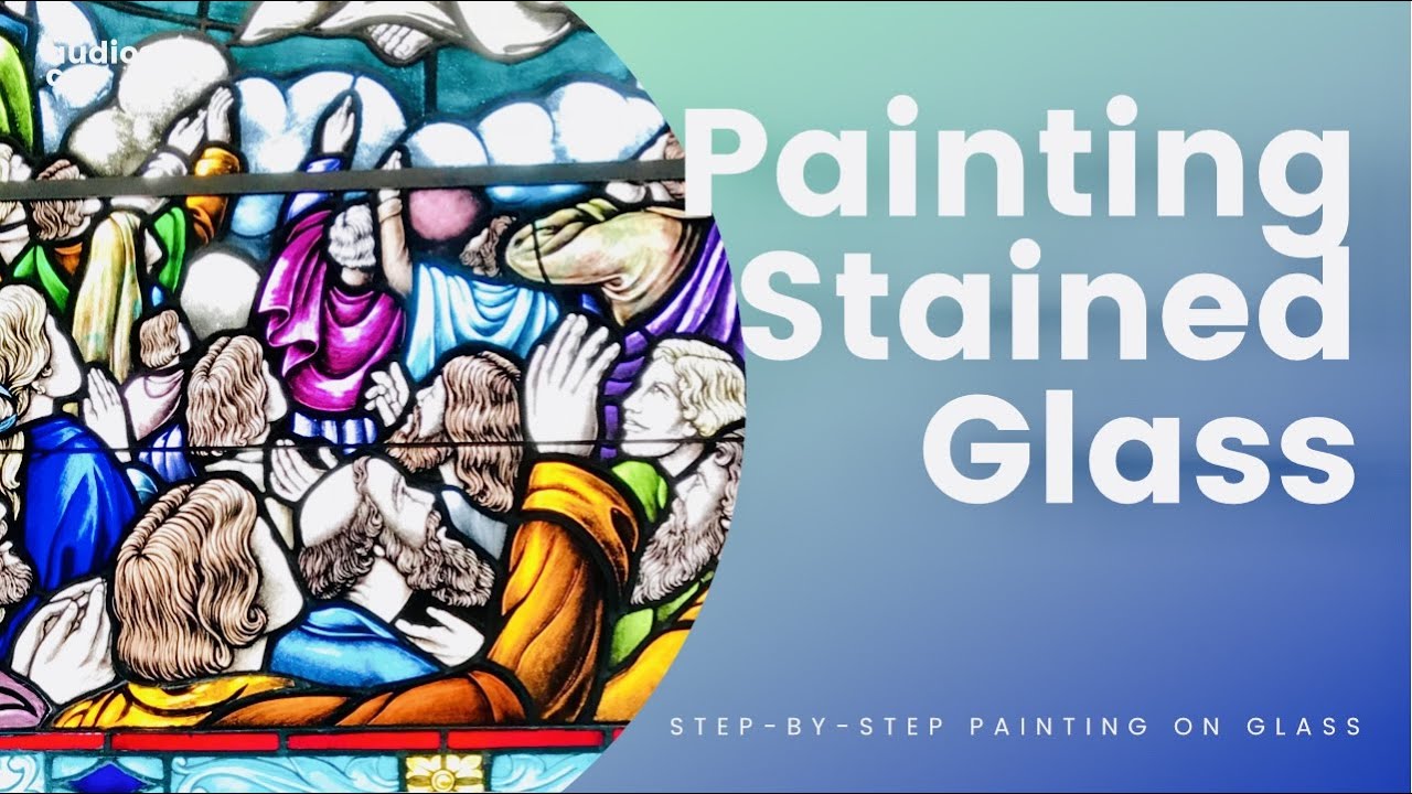 HOW TO PAINT ON GLASS! Professional stained glass makers use Rouche GLASS  powders to PAINT details. 