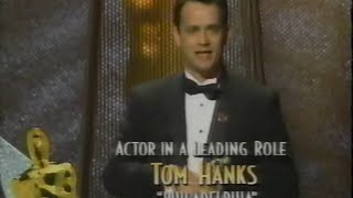 Tom Hanks winning Best Actor for Philadelphia