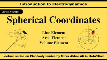 Lecture 0010: Spherical Coordinates | Line Element | Area Element | Volume Element | Urdu/Hindi