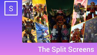 Power Rangers Ninja steel & Ninninger All Megazords & Gattai | Rangers Sentai The Split screens
