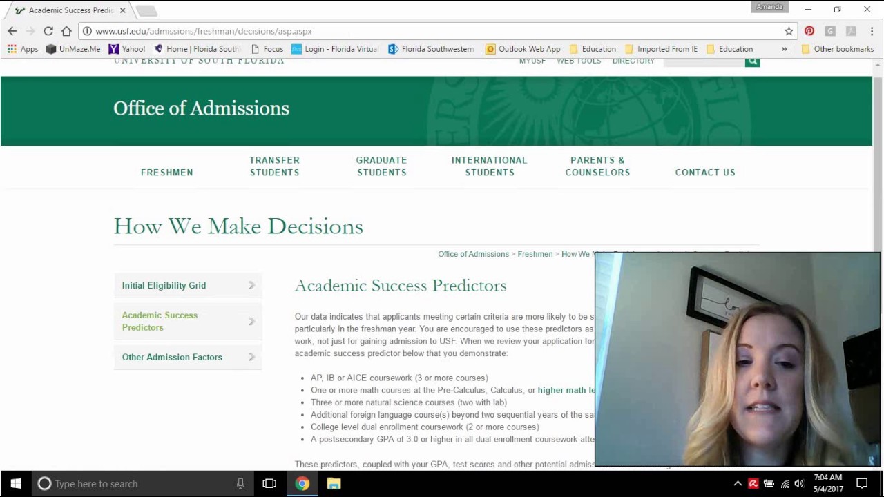 USF Competitive Admissions Process YouTube