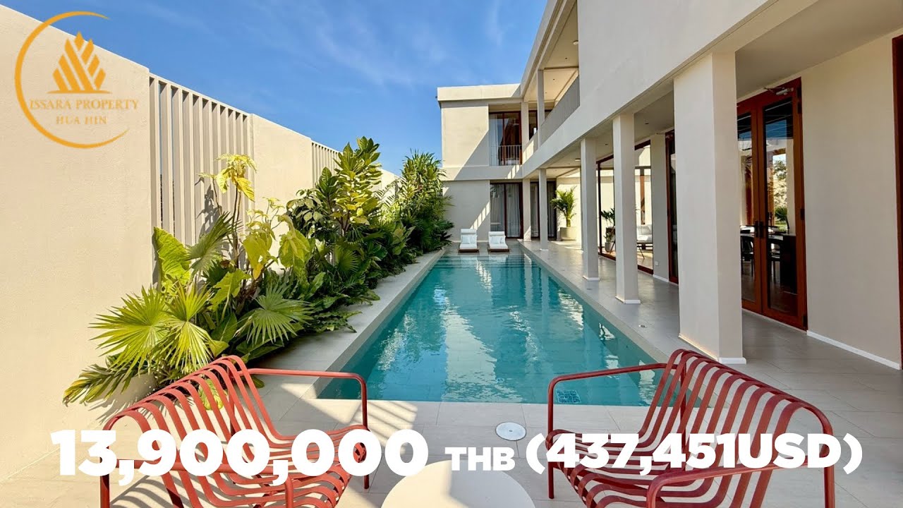 13,900,000THB(437,451USD) Luxury Modern Pool Villas Inspired At Soi 112 Hua Hin 