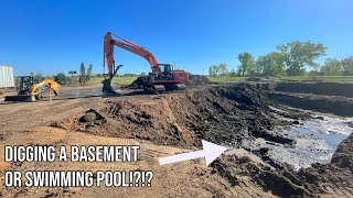 Digging A Basment Filled With Water!