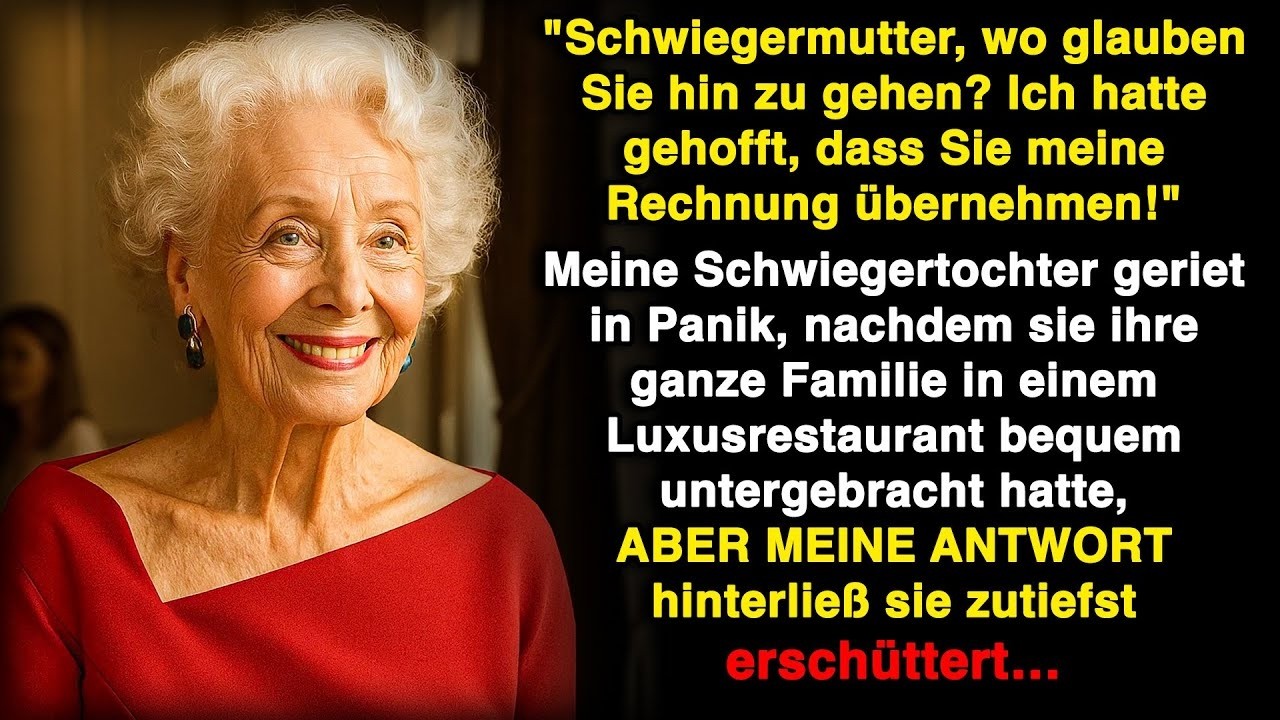 Meine Schwiegertochter wollte mir die Fest Rechnung aufdrucken, doch was sie hörte, war verheerend