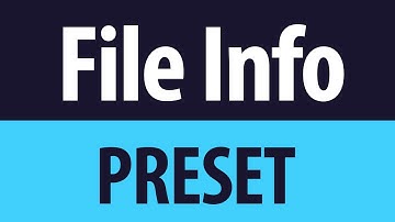 How to create a File Info template in Adobe Photoshop cc 2018
