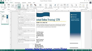 Publisher 2013 Tutorial Inserting Shapes Microsoft Training Lesson 3.2