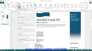 Publisher 2013 Tutorial Inserting Shapes Microsoft Training Lesson 3.2