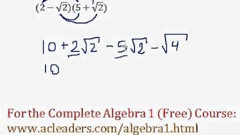 (Algebra 1) Radicals - Multiplying Square Roots (FOIL) #6
