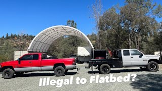A flat bed makes your truck illegal? Pros&Cons of a flatbed truck