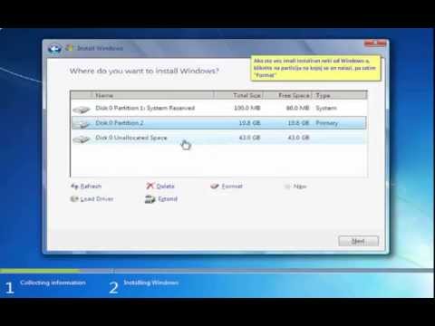 Video: Kako Instalirati Windows 7 S Diska