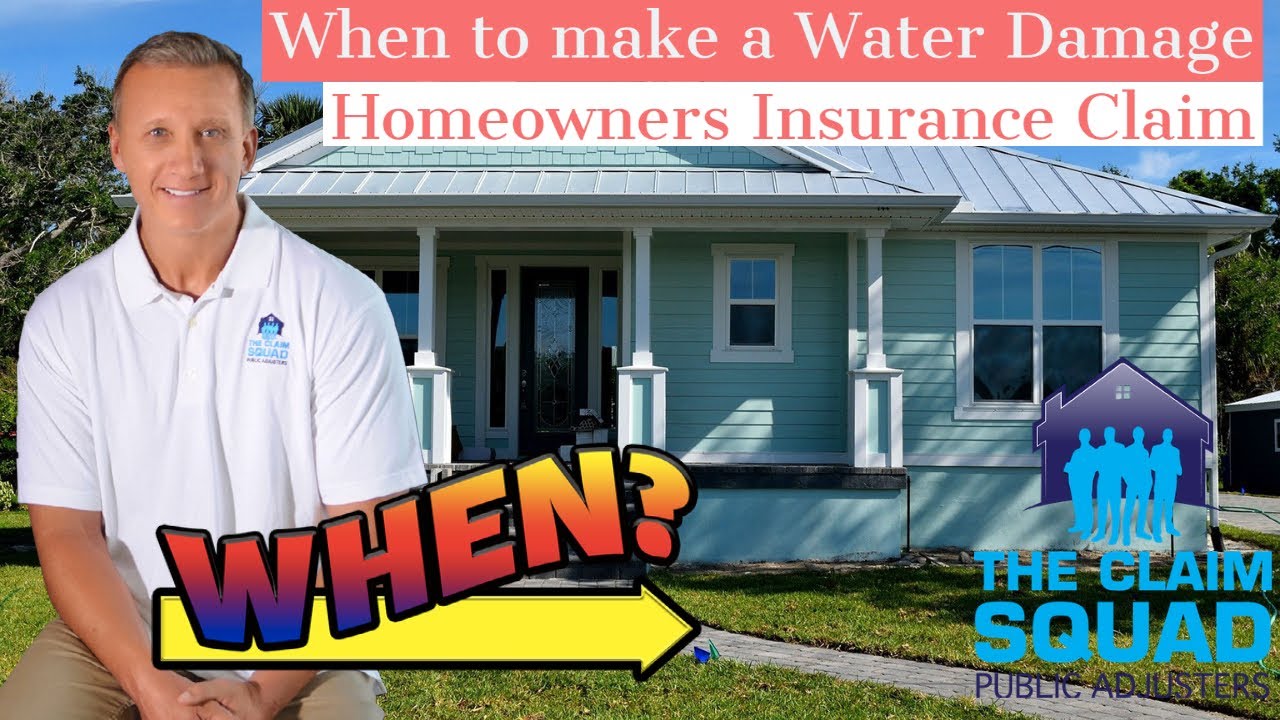 When to make a water leak homeowners insurance claim YouTube