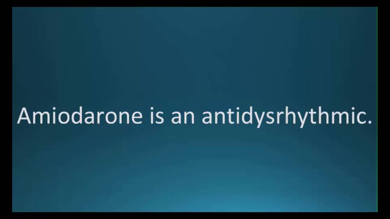 How To Pronounce Amiodarone (Cordarone) (Memorizing Pharmacology Flashcard)