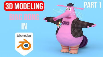 [Blender] Bing Bong from "Inside Out" in 3D (Part 1) - Character Modeling | Timelapse